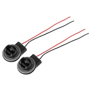 3156 Wire Harness Pigtail Socket for LED Bulbs Turn Signal Lights Brake Tail Lights Reverse Lights Replacement Cable Harness Connector (Set of 2)