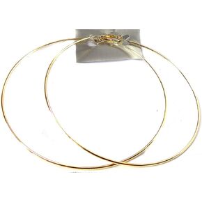 Large Hoop Earrings 5 Inch Hoop Earrings Plated Gold Tone Hoop Earrings