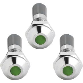 ﻿﻿Shopcorp Metal Led Light Indicator, 12v - 24 Volt led Lights, Case Material Copper-Plated, Cable Length 5in, Industrial Purpose, Dash Panel, Led Pilot Light (Red - 3Pack) ﻿