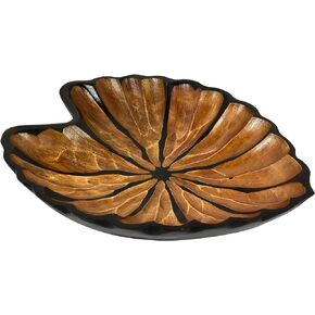 AeraVida Fancy Caladium Leaf Mango Wood Plate/Tray | Kitchen Tray Living Room Home Decoration | Wooden Tray | Home Décor Wooden Plate