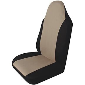 Black Flat Cloth Single-Piece Front Seat Cover for Car