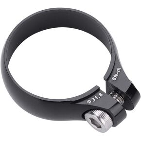 Bolt Clamp Aluminum Alloy Quick Release Seat Post Locking Clamps for 27.2mm(Black)