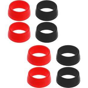 4pcs Bike Seat Post Rubber Ring High Compatibility Waterproof Silicone Mountain Bike Seatpost Cover Protective Dust Case Red and Black