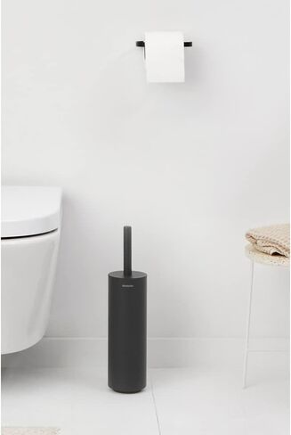 Brabantia Mindset Toilet Roll Dispenser (Mineral Fresh White) Anti-Rust, Discreet Bathroom Tissue Holder, 2 Spare Rolls (Ø 5.37") Wall-Mountable Tidy Storage in Saudi Arabia
