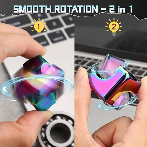 فيدجيت سبينر مكعب لعبة مغناطيسية للأطفال البالغين لحشو بيض عيد الفصح، 2 في 1 معدن مؤكسد لليد سبينر جيروسكوب لتخفيف التوتر، لعبة مكتب EDC رائعة لجائزة عيد الميلاد في الفصل الدراسي in Kuwait