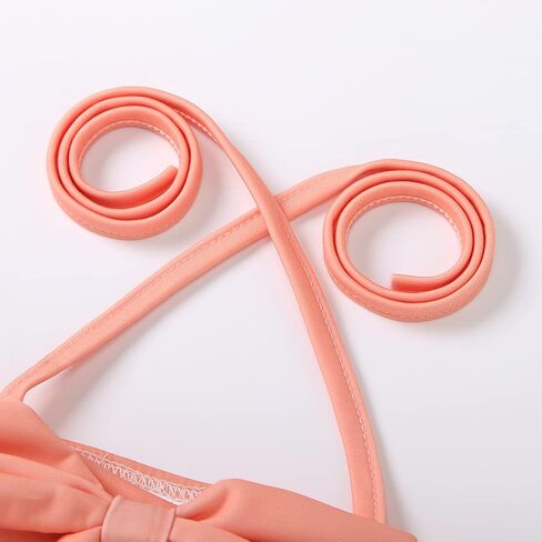 XFGLCK طفل الفتيات ملابس السباحة Bowknot الرسن العلوي + شريط كشكش أسفل قطعتين مجموعة البكيني الصيف ثوب السباحة in Kuwait