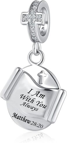Religious Series Charm Keep Faith Cross Bible Charms Beads Fit Men Women Bracelet Gift for Mothers Day in Saudi Arabia