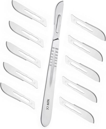 10 قطع مشرط 21 مع مقبض مشرط رقم 4 مناسب لصنع بطاقات الإشارة الجراحية in Kuwait