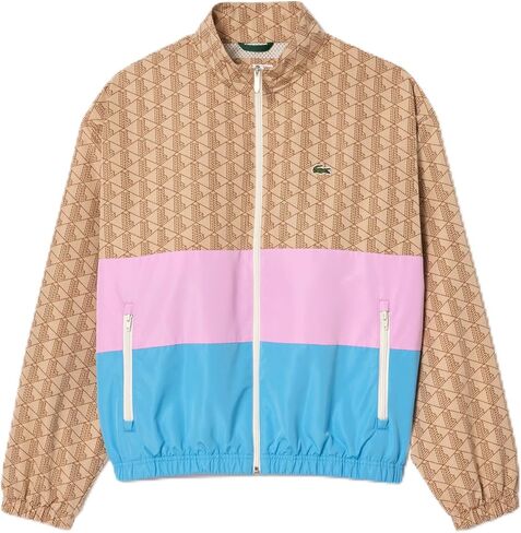 Lacoste Men's Color Blocked, Mongram Full Zip Up Jacket in Saudi Arabia