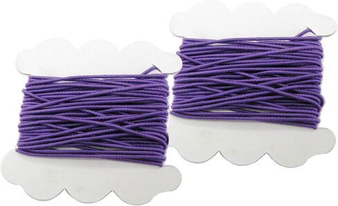 Linpeng Elastic Cord For Beading - Jewelry Making - Scrapbook Making - Gift Wrapping - Pastel Blue -1.5 mm x 5 yds per card - 2 cards per pack in Saudi Arabia
