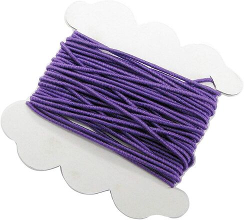 Linpeng Elastic Cord For Beading - Jewelry Making - Scrapbook Making - Gift Wrapping - Pastel Blue -1.5 mm x 5 yds per card - 2 cards per pack in Saudi Arabia