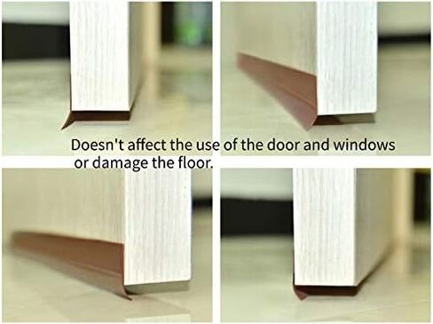Silicone Seal Strip Weather Strip for Door Seal Strip 5M/16 FT Sealing Sticker Adhesive for Doors Window Gaps Anti Collision Weather Stripping(25MM Door Bottom Tape, Brown) in Saudi Arabia
