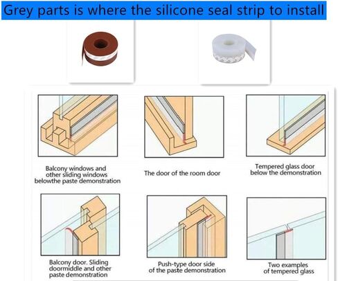 Silicone Seal Strip Weather Strip for Door Seal Strip 5M/16 FT Sealing Sticker Adhesive for Doors Window Gaps Anti Collision Weather Stripping(25MM Door Bottom Tape, Brown) in Saudi Arabia