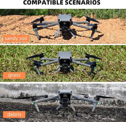 Landing Gear for DJI AIR 3, Foldable Extensions Leg Quick Release Heightened Extended Kit for DJI Mavic AIR 3 Accessories in Saudi Arabia