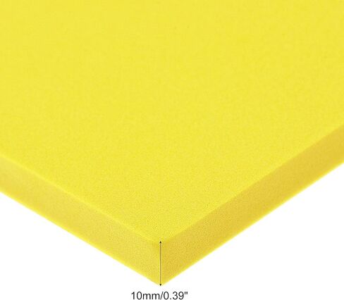 uxcell Yellow EVA Foam Sheets 10 x 10 Inch 10mm Thickness for Crafts DIY Projects, 4 Pcs in Saudi Arabia