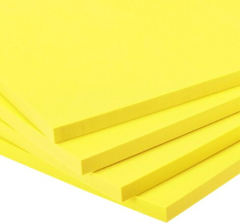 uxcell Yellow EVA Foam Sheets 10 x 10 Inch 10mm Thickness for Crafts DIY Projects, 4 Pcs in Saudi Arabia