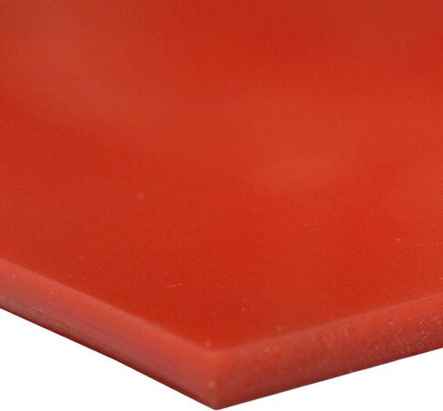 Silicone Sheet, 40A Durometer, Smooth Finish, No Backing, Orange, 0.25" Thickness, 12" Width, 12" Length in Saudi Arabia