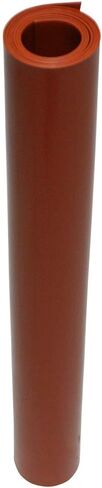 Silicone Sheet, 40A Durometer, Smooth Finish, No Backing, Orange, 0.25" Thickness, 12" Width, 12" Length in Saudi Arabia