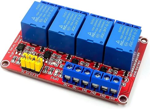 1/2/4/6/8Channel 5/12/24VRelay Module，with Optocoupler Isolation ，Support High and Low Level Trigger，1/2-Pack All Product Models for You to Choose (24V, 4 Channel, 1, Relay Module) in Kuwait