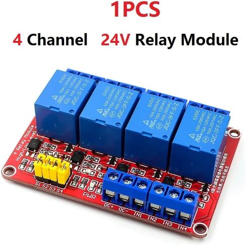 1/2/4/6/8Channel 5/12/24VRelay Module，with Optocoupler Isolation ，Support High and Low Level Trigger，1/2-Pack All Product Models for You to Choose (24V, 4 Channel, 1, Relay Module) in Kuwait