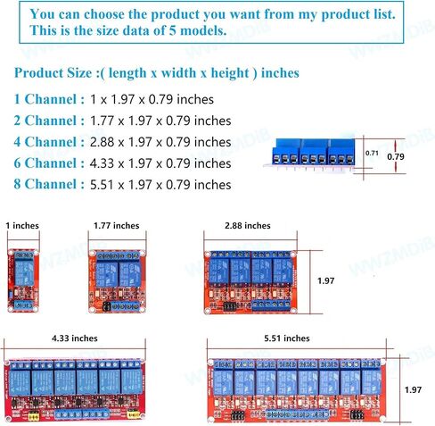 1/2/4/6/8Channel 5/12/24VRelay Module，with Optocoupler Isolation ，Support High and Low Level Trigger，1/2-Pack All Product Models for You to Choose (24V, 4 Channel, 1, Relay Module) in Kuwait