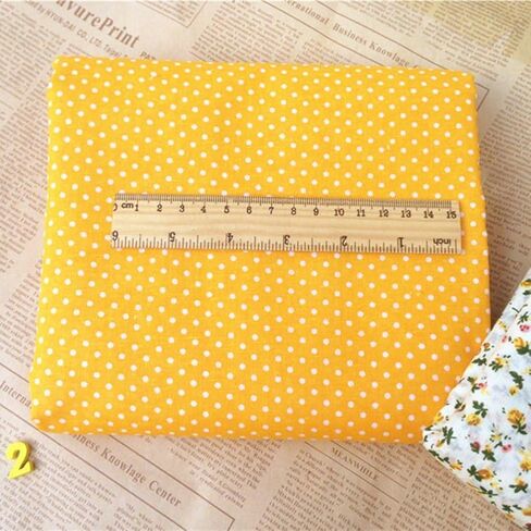 7 قطع من نسيج القطن البرتقالي العلوي حزمة من المربعات المرقعة DIY الخياطة سكرابوكينغ اللحف نمط الأزهار المنقط نسيج الحرف والهوايات 10 بوصة × 10 بوصة (25 سم × 25 سم) in Saudi Arabia