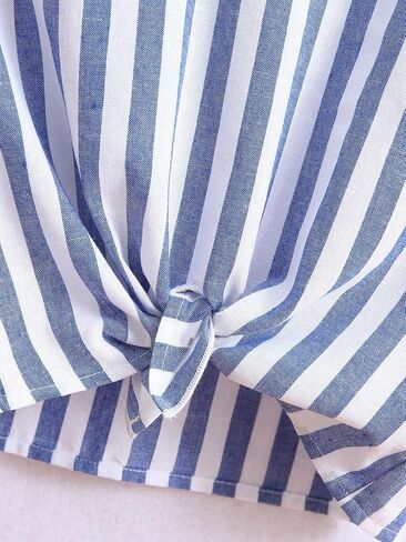 Verdusa Toddler Girl's Striped Ruffle Trim Cap Sleeve Summer Tops Blouse in Saudi Arabia