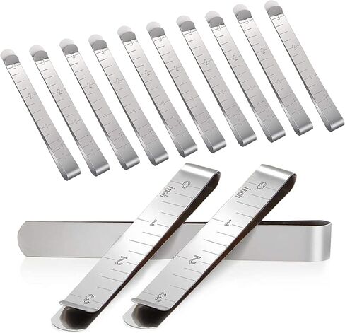 Sewing Clips of PIANLOVE 20Pcs Stainless Steel Hemming Clips for Fabric 3 Inch Measurement Ruler Sewing Quilting Supplies Accessories in Saudi Arabia
