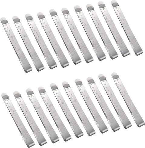 Sewing Clips of PIANLOVE 20Pcs Stainless Steel Hemming Clips for Fabric 3 Inch Measurement Ruler Sewing Quilting Supplies Accessories in Saudi Arabia