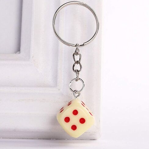 KESYOO 12pcs Dice Keychain Creative Key Holder Keychains for Fathers Birthday Gifts(Mixed Colors) in Kuwait