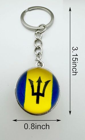 3 Pcs Barbados Flag Key Chain,Cool Keychain for Car Keys, Stainless Steel Keyrings & Keychains,Used for Home Decoration, Jewelry Hanging Decorations. in Saudi Arabia