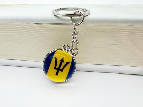 3 Pcs Barbados Flag Key Chain,Cool Keychain for Car Keys, Stainless Steel Keyrings & Keychains,Used for Home Decoration, Jewelry Hanging Decorations. in Saudi Arabia