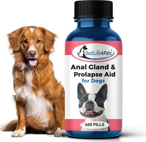 BestLife4Pets Scoot Stopper & Anal Gland Support - Natural Relief for Anal Gland Issues, Rectal Prolapse, Itching and Discomfort in Dogs & Cats of All Breeds and Sizes - 400 Odorless, Tasteless Pills in Saudi Arabia