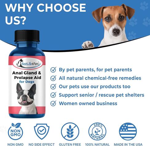 BestLife4Pets Scoot Stopper & Anal Gland Support - Natural Relief for Anal Gland Issues, Rectal Prolapse, Itching and Discomfort in Dogs & Cats of All Breeds and Sizes - 400 Odorless, Tasteless Pills in Saudi Arabia