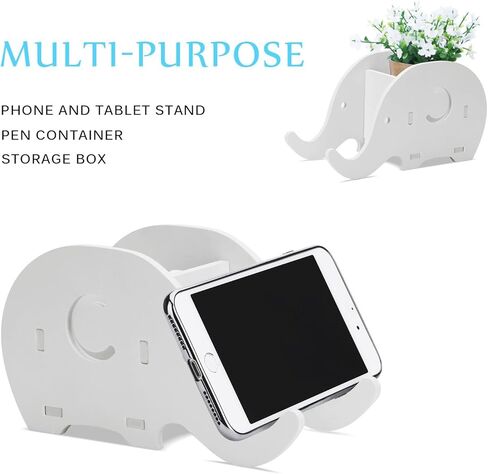 حامل قلم رصاص من COOLOO، حامل للهاتف الخلوي، ملحقات مكتب على شكل فيل لطيف متوافق مع حامل مكتب الكمبيوتر اللوحي، صندوق قرطاسية متعدد الوظائف لتزيين المكتب in Kuwait