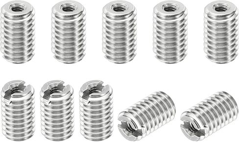 PATIKIL Thread Adapters Sleeve Reducing Nut, 10 Pcs M5*0.8 Male to M3*0.5 Female Repairing Insert Nut Screw Reducer Conversion Stainless Steel Fastener 10mm in Saudi Arabia