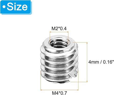 محولات خيط باتيكل لتقليل صامولة الأكمام، 10 قطع M5*0.8 ذكر إلى M3*0.5 أنثى لإصلاح صامولة المسمار المخفض تحويل قفل الفولاذ المقاوم للصدأ 10 مم in Kuwait