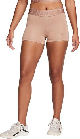 Nike Pro Women's Mid-Rise 3" Shorts (Desert Dust, FQ7935-283) in Saudi Arabia