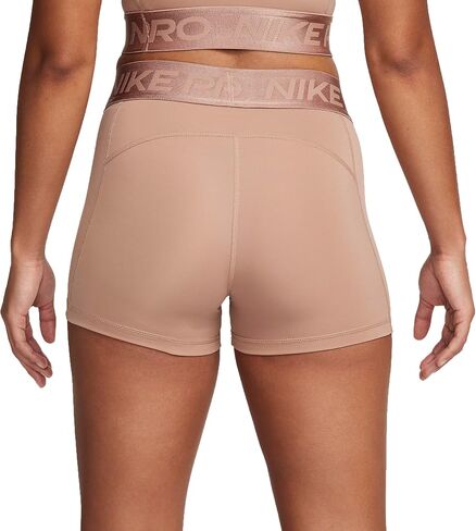 Nike Pro Women's Mid-Rise 3" Shorts (Desert Dust, FQ7935-283) in Saudi Arabia