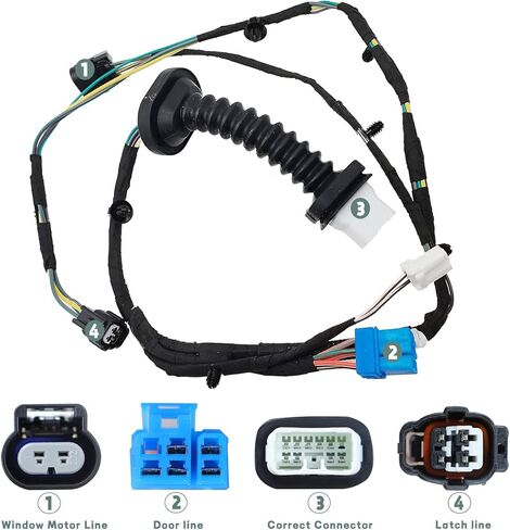 تسخير أسلاك الباب الخلفي مع موصلات متوافقة مع دودج رام 1500 2500 3500 4500 5500 2004-2010 لاستبدال 645-506 لاستبدال 56051931AA 56051931AB 56051694AA in Kuwait