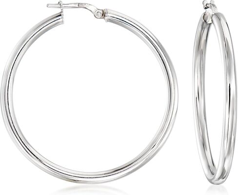 Ross-Simons 3mm Sterling Silver Hoop Earrings in Saudi Arabia