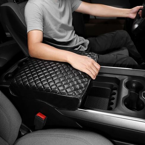 Voodola for Dodge RAM 2018+ غطاء صندوق مسند ذراع وحدة التحكم المركزية غطاء مضاد للخدش غطاء الحيوانات الأليفة متوافق مع دودج رام - أسود in Saudi Arabia