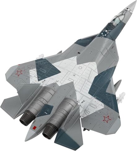 1:100 نموذج طائرة عسكرية SU-57 نموذج طائرة مقاتلة مصنوعة من خليط معدني، نموذج طائرة للتجميع والهدايا (تغيير). in Saudi Arabia