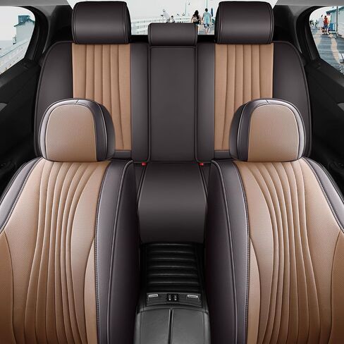 Red Rain Gray and Black Seat Covers Universal Leather Seat Cover 13pcs Waterproof Full Coverage Auto Seat Cushion Covers for Car Truck SUV (GP-Gray+Black) in Saudi Arabia