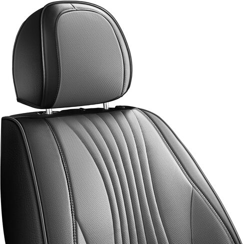 Red Rain Gray and Black Seat Covers Universal Leather Seat Cover 13pcs Waterproof Full Coverage Auto Seat Cushion Covers for Car Truck SUV (GP-Gray+Black) in Saudi Arabia
