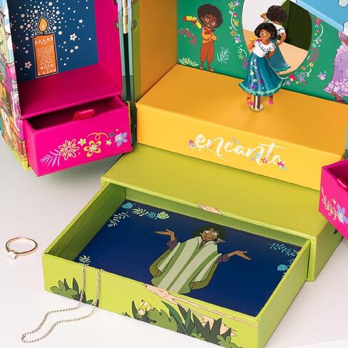 Paladone Encanto Jewelry Box, Magical Disney Gift for Girls to Store Necklaces Bracelets and More, 18cm (7") Tall Bedroom Decoration in Saudi Arabia
