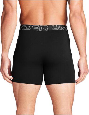 سروال داخلي رجالي من Under Armour مصنوع من القطن عالي الأداء مكون من 3 قطع، درزة داخلية 15.24 سم، راحة طوال اليوم وفائقة النعومة in Kuwait