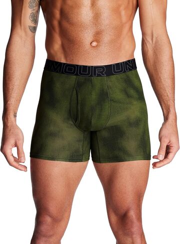 سروال داخلي رجالي من Under Armour مصنوع من القطن عالي الأداء مكون من 3 قطع، درزة داخلية 15.24 سم، راحة طوال اليوم وفائقة النعومة in Kuwait