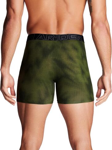 سروال داخلي رجالي من Under Armour مصنوع من القطن عالي الأداء مكون من 3 قطع، درزة داخلية 15.24 سم، راحة طوال اليوم وفائقة النعومة in Kuwait