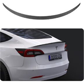 New 2024 2025 Tesla Model 3 Highland Spoiler Wing, OEM Performance Rear Car Spoiler, Tesla Spoiler Protector for Model 3, ABS Material Rear Trunk Lip Tail Lid for Tesla Accessories, Carbon Fiber in Kuwait